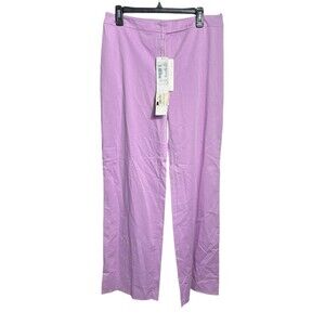 Valentino Wide Leg Women’s Trousers Lavender Size 12 Unhemmed Defect‎